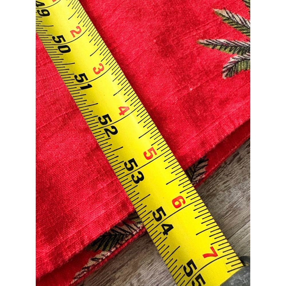 Coniglio Palm Beach Red Rabbit Palm Tree Maxi Dress Button Front Cotton Large - Picture 7 of 8
